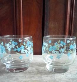 8 verres à eau - Collection Veronica myosotis 