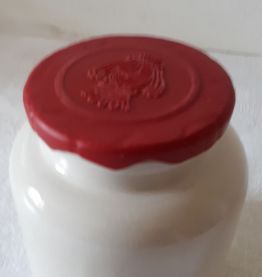 Lot 3 pots moutarde grès émaillé 