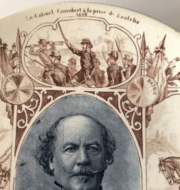 Ancienne assiette Sarreguemines Maréchal Canrobert