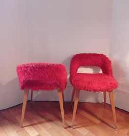 Fauteuils moumoute années 70