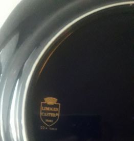 Assiette en porcelaine, dorée à l'or