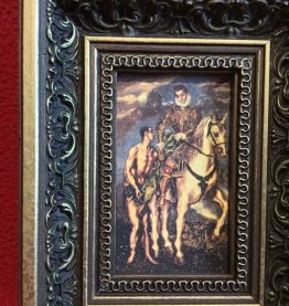 Petit tableau ´´ Saint-Martin et le Mendiant ´´