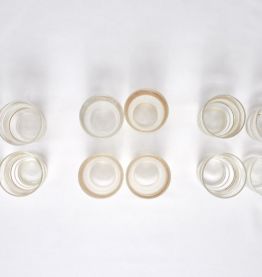 Lots de 12 verres lignes dorées