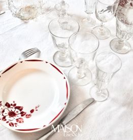 6 flutes à Champagne en verre 