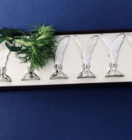 12 Porte menu (ou porte nom) en métal argenté