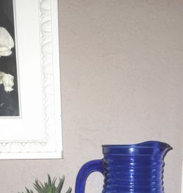Pichet en verre vintage, bleu nuit
