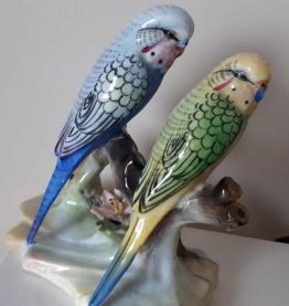 Couple d'oiseaux porcelaine