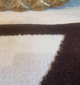 Tapis Moderne Nios marron et crème neuf