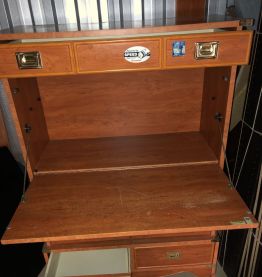 Secrétaire marque GAUTIER HAUT DE GAMME style merisier 500 E