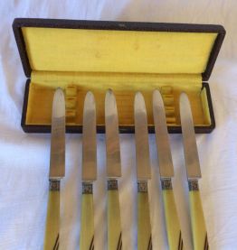 coffret de 6 couteaux de table Art Déco