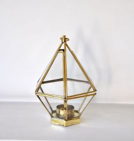 lanterne, verre et laiton