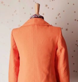 60s mini veste blazer orange M