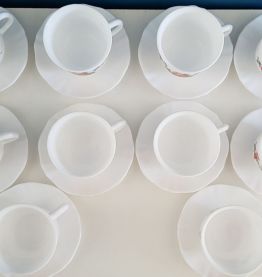 10 tasses et sous-tasses Arcopal