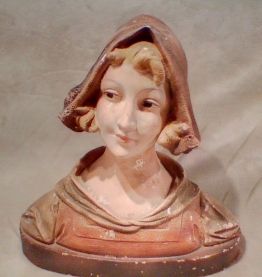 Buste en platre années 30
