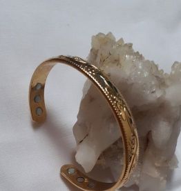 Bracelet manchette cuivre aimant