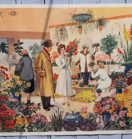 Affiche scolaire “L’arbre de Noël-La fleuriste”