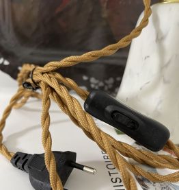 Lampe baladeuse vintage en en verre de Clichy blanc