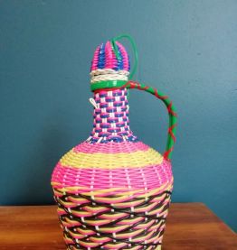 Petite dame jeanne en scoubidou années 60