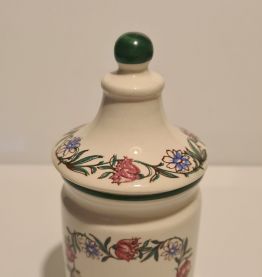 Pot moutarde Parizot faïence Digoin Sarreguemin décor floral