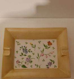 Vide Poche cendrier en Porcelaine de Limoges décor Floral