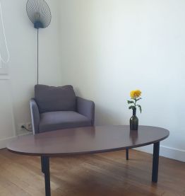 Table basse ovale