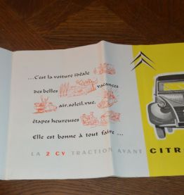 CITROËN 2CV "Elle a conquis le Monde Entier" : Dépliant illu
