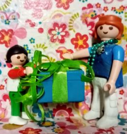 Cadre Playmobil turquoise, personnalisable, cadeau
