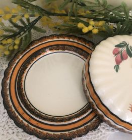 Boîte à camembert ou fromages Quimper Henriot