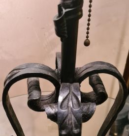 Lampe  Brutaliste    60x30 cm Mid-Century en Fer artisanal, 