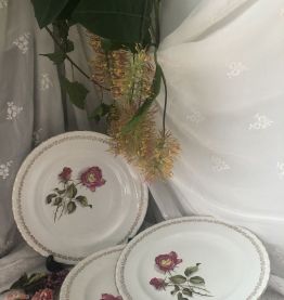 6 assiettes plates l'Amandinoise