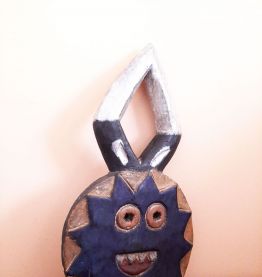 Petit masque africain Baoulé Lunaire ou Kplé Kplé, 