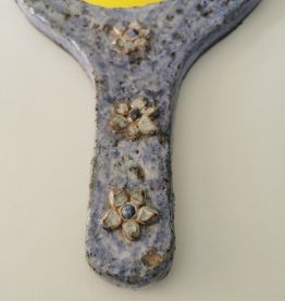 Miroir vintage en céramique émaillée