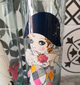 Bocaux en verre Arlequin et Pierrot