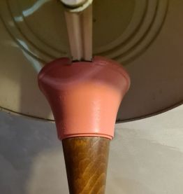 lampe alu art deco bauhaus 1940 rose   42x30 trace d usure n