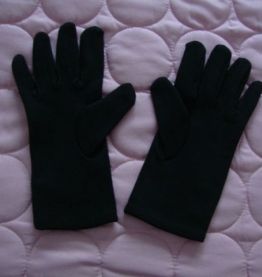 Gants de femme T7 en tissu satiné doublé tissu