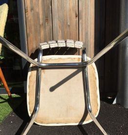 Chaise coquillage cuir blanc 
