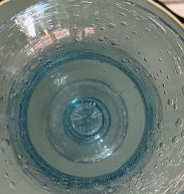 Bougeoir en verre soufflé - signé Biot