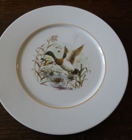 assiettes porcelaine collection " animaux de la chasse"
