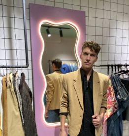 BURBERRY'S VINTAGE - VESTE BEIGE LAINE &amp; POIL DE CHAMEAU