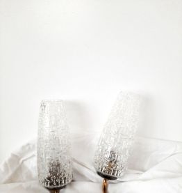 Applique murale double métal noir et doré avec flûte de lust