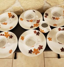 Service à café vintage 6 personnes années 70