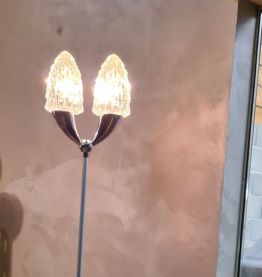 lampadaire vintage shades vintage années 60 a 80  metal gris