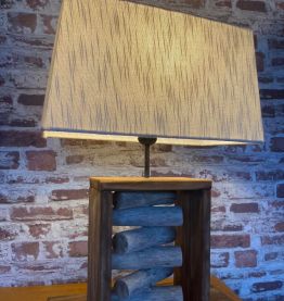 Magnifique Lampe neuve en bois flotté