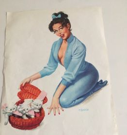  5 Affichettes pin'up de F. Mosca