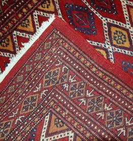 Tapis vintage Ouzbek Bukhara fait main, 1C726