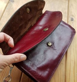 sac en cuir bordeaux