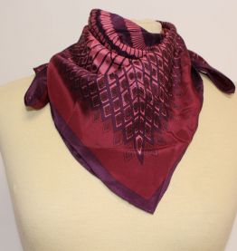 foulard rouge soie motif boheme anna sui vintage 