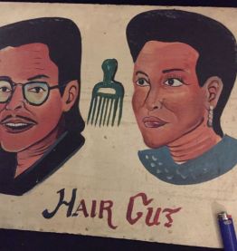 Panneau coiffeur Africain 