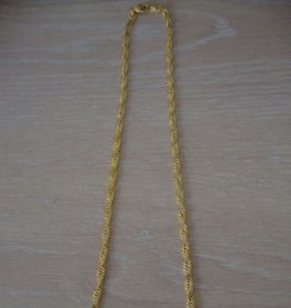 Collier torsadé en métal doré