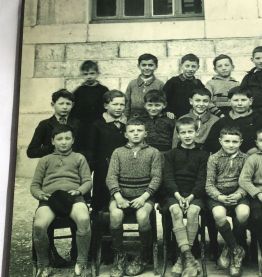 Photo d’école années 30/40 sur bois